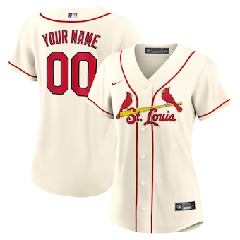 womens nike cream st louis cardinals alternate custom replic